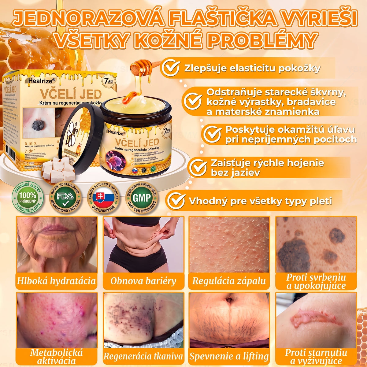🐝💎 Healrize® Komplexný krém na tvár s včelím jedom – Nová generácia prírodnej starostlivosti o pleť pre hydratovanejšiu, hladšiu a žiarivejšiu pokožku 🌿✨