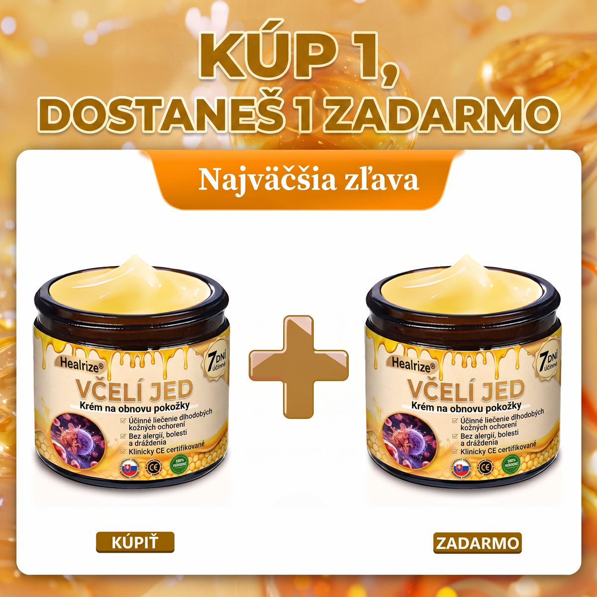 🐝💎 Healrize® Komplexný krém na tvár s včelím jedom – Nová generácia prírodnej starostlivosti o pleť pre hydratovanejšiu, hladšiu a žiarivejšiu pokožku 🌿✨