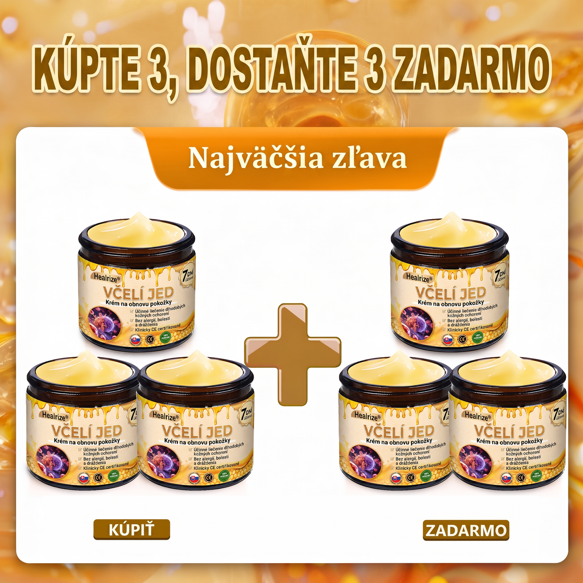 🐝💎 Healrize® Komplexný krém na tvár s včelím jedom – Nová generácia prírodnej starostlivosti o pleť pre hydratovanejšiu, hladšiu a žiarivejšiu pokožku 🌿✨
