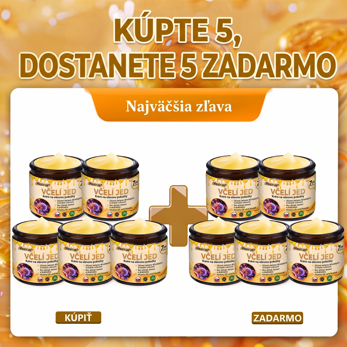 🐝💎 Healrize® Komplexný krém na tvár s včelím jedom – Nová generácia prírodnej starostlivosti o pleť pre hydratovanejšiu, hladšiu a žiarivejšiu pokožku 🌿✨